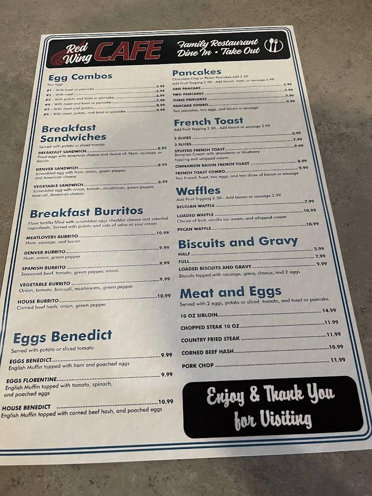 Red Wing Cafe Menu image 4